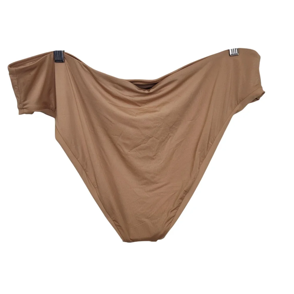 Skims Recycled Swim Mid Waist Bottom Womens 4X Ochre High Rise Bikini Briefs